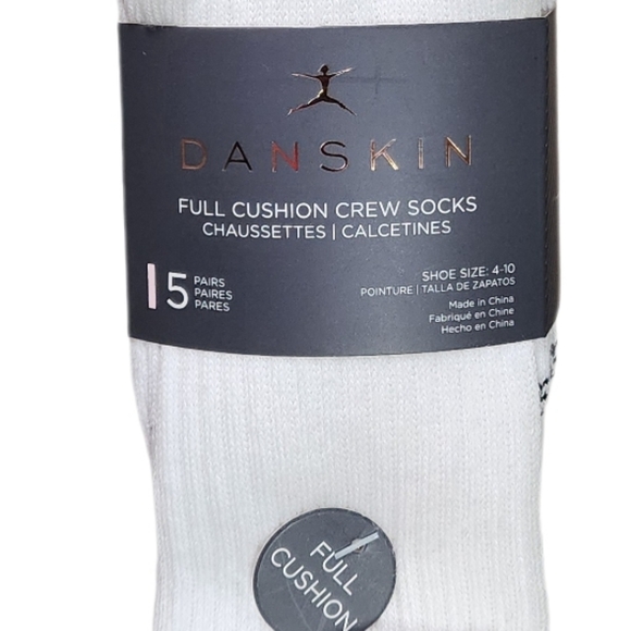 Danskin Full Cushion Crew Socks Women 5-Pck Shoe Size 4-10 Athleisure Multicolor - Picture 3 of 7